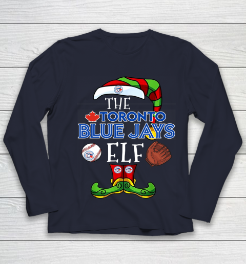 Toronto Blue Jays Christmas ELF Funny MLB Youth Long Sleeve 2