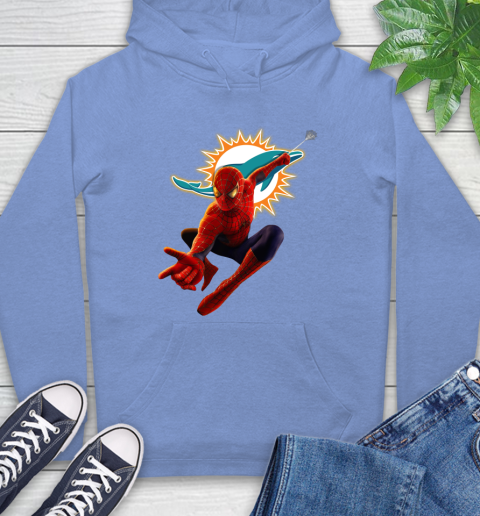 NFL Spider Man Avengers Endgame Football Miami Dolphins Hoodie 11