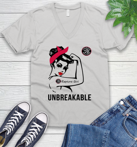 NBA Toronto Raptors Girl Unbreakable Basketball Sports V-Neck T-Shirt