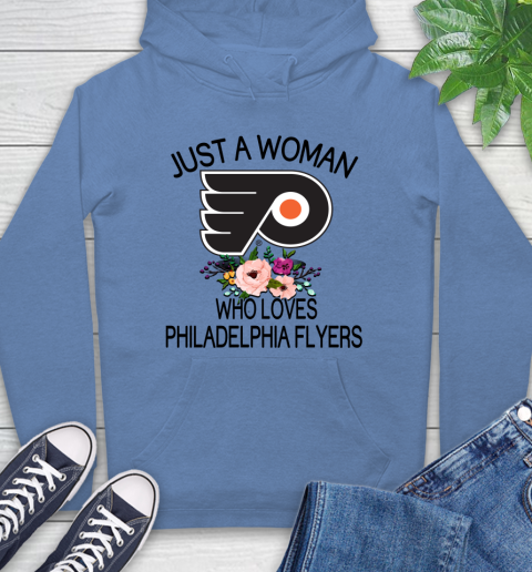 NHL Just A Woman Who Loves Philadelphia Flyers Hockey Sports Hoodie 9