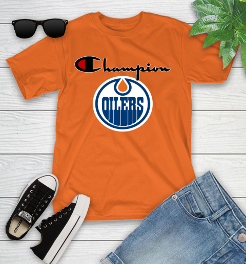NHL Hockey Edmonton Oilers Champion Shirt Youth T-Shirt 4