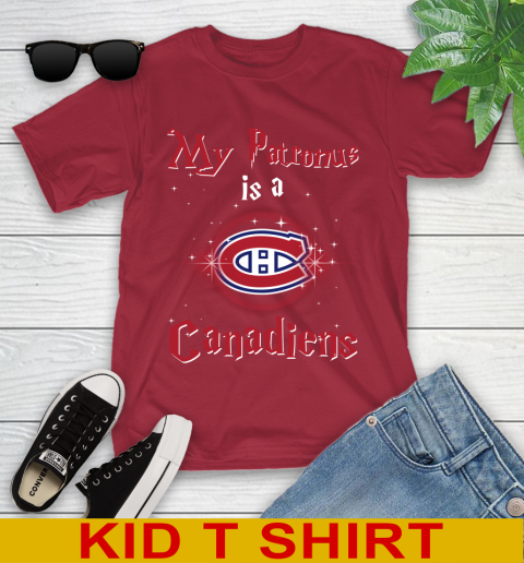 NHL Hockey Harry Potter My Patronus Is A Montreal Canadiens Youth T-Shirt 12