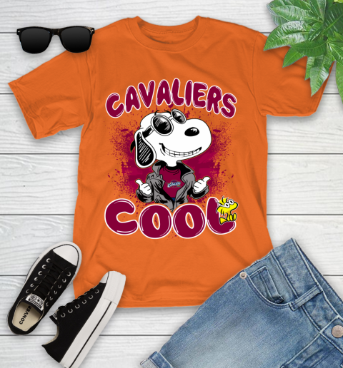 NBA Basketball Cleveland Cavaliers Cool Snoopy Shirt Youth T-Shirt 8