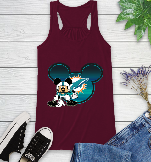 NFL Miami Dolphins Mickey Mouse Disney Football T Shirt Racerback Tank 3