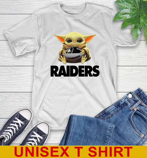 NFL Football Oakland Raiders Baby Yoda Star Wars Shirt T-Shirt