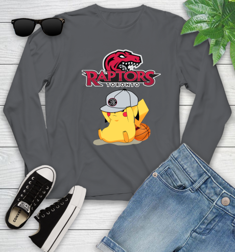 NBA Pikachu Basketball Sports Toronto Raptors Youth Long Sleeve 8