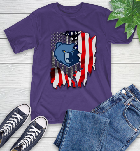 Memphis Grizzlies NBA Basketball American Flag T-Shirt 5