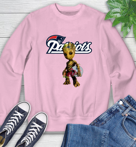 New England Patriots NFL Football Groot Marvel Guardians Of The Galaxy Sweatshirt 9