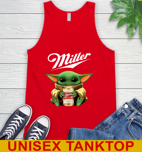 Star Wars Baby Yoda Hugs Miller High Life Beer Shirt 75