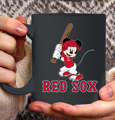 MLB Baseball Boston Red Sox Cheerful Mickey Mouse Shirt Ceramic Mug 11oz