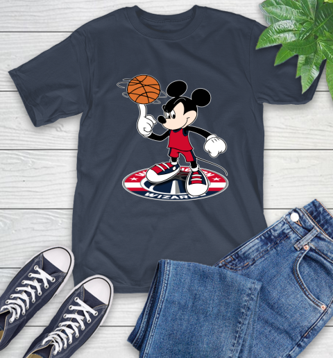 NBA Basketball Washington Wizards Cheerful Mickey Disney Shirt T-Shirt 4