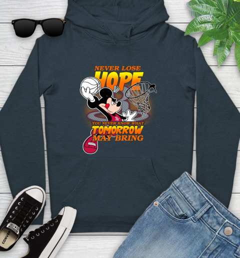 Houston Rockets NBA Basketball Mickey Disney Never Lose Hope Youth Hoodie 10