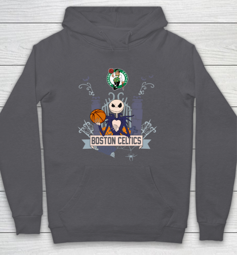 NBA Boston Celtics Basketball Jack Skellington Halloween Hoodie 4