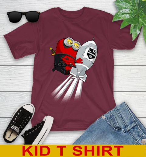 NHL Hockey Los Angeles Kings Deadpool Minion Marvel Shirt Youth T-Shirt 5