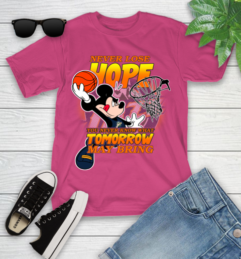 Utah Jazz NBA Basketball Mickey Disney Never Lose Hope Youth T-Shirt 11