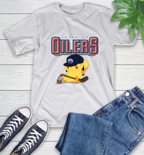 NHL Pikachu Hockey Sports Edmonton Oilers T-Shirt 12