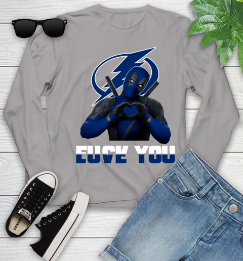 NHL Tampa Bay Lightning Deadpool Love You Fuck You Hockey Sports Youth Long Sleeve 5