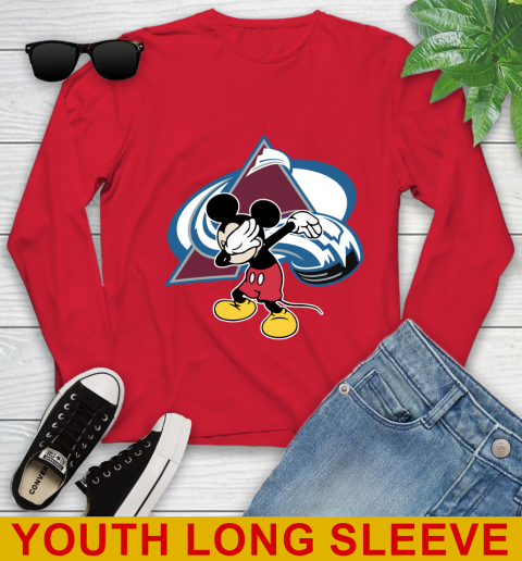 Colorado Avalanche NHL Hockey Dabbing Mickey Disney Sports Youth Long Sleeve 11