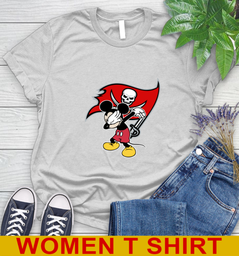 Tampa Bay Buccaneers NFL Football Dabbing Mickey Disney Sports Women's T-Shirt