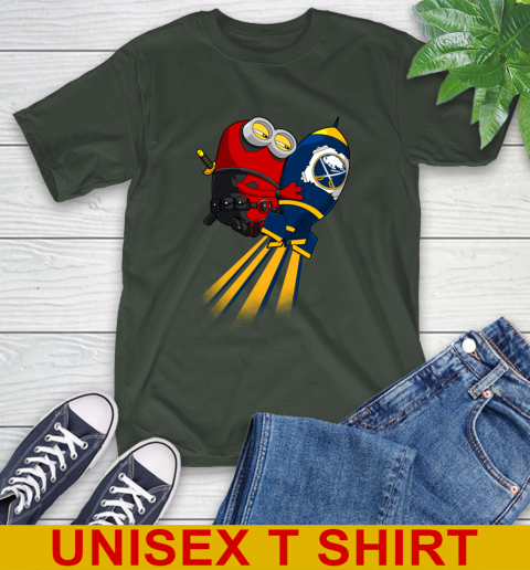 NHL Hockey Buffalo Sabres Deadpool Minion Marvel Shirt T-Shirt 6