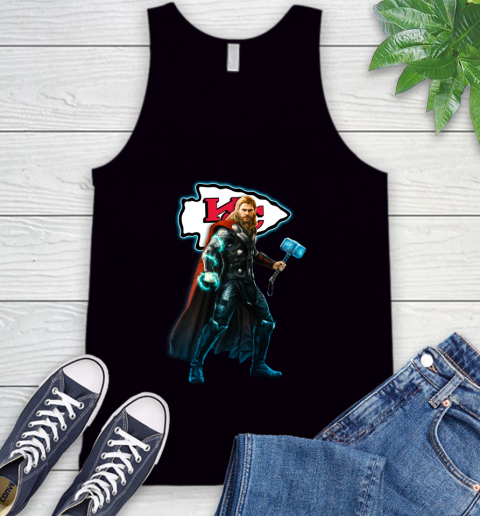 NFL Thor Avengers Endgame Football Kansas City Chiefs Tank Top 2