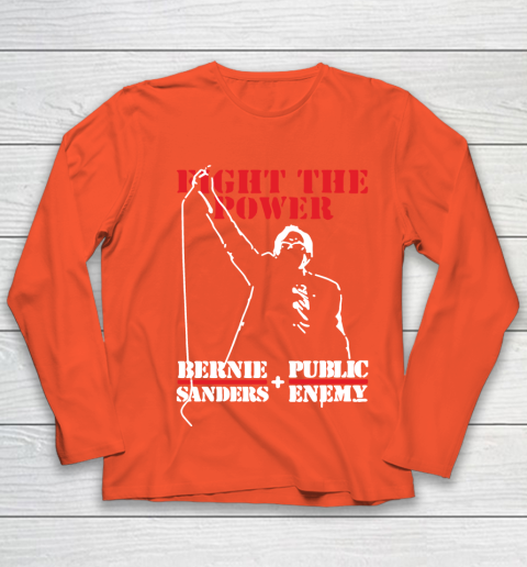 Fight The Power Bernie Sanders Public Enemy Youth Long Sleeve 3