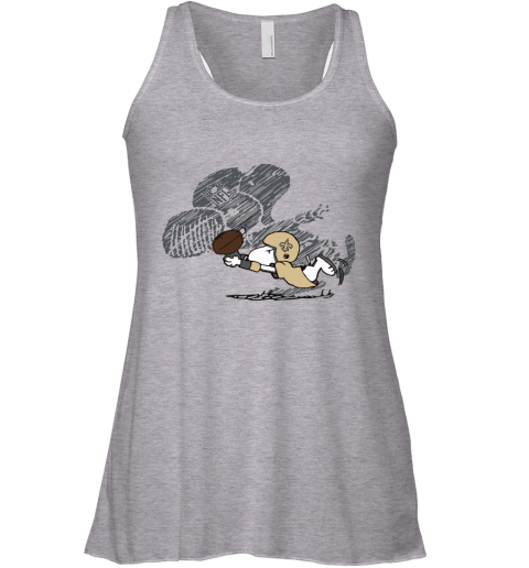New Orleans Saints Snoopy Plays The Football Game Racerback Tank