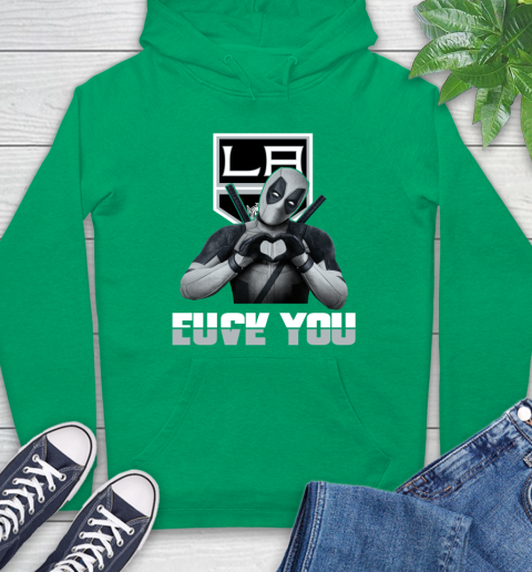 NHL Los Angeles Kings Deadpool Love You Fuck You Hockey Sports Hoodie 8