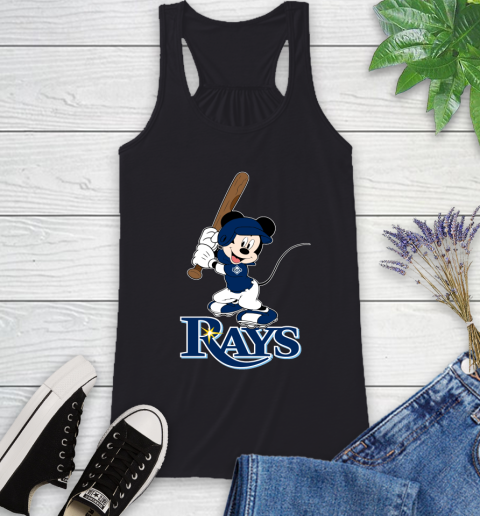 MLB Baseball Tampa Bay Rays Cheerful Mickey Mouse Shirt Racerback Tank