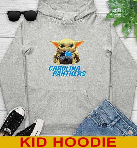 NFL Football Carolina Panthers Baby Yoda Star Wars Shirt Youth Hoodie