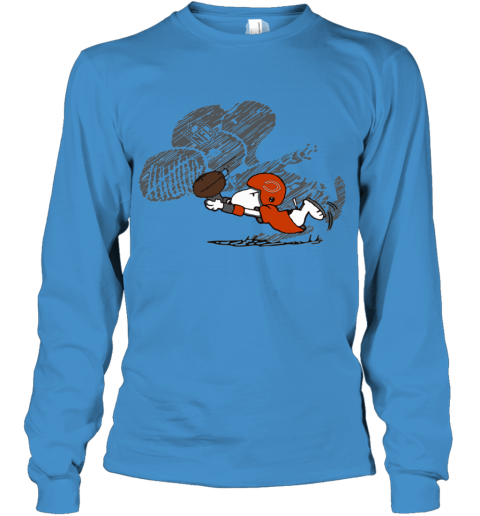 ms9c chicago bears snoopy plays the football game youth long sleeve 50 front sapphire