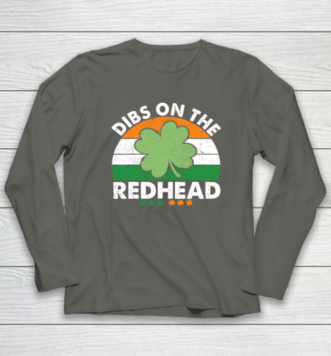 Dibs On The Redhead Funny St Patricks Day Drinking Long Sleeve T-Shirt 4