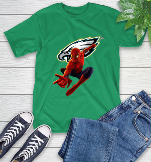 NFL Spider Man Avengers Endgame Football Philadelphia Eagles T-Shirt 7
