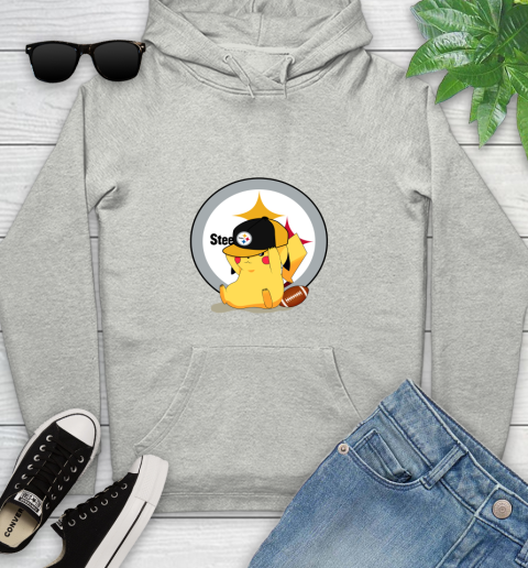 NFL Pikachu Football Sports Pittsburgh Steelers Youth Hoodie