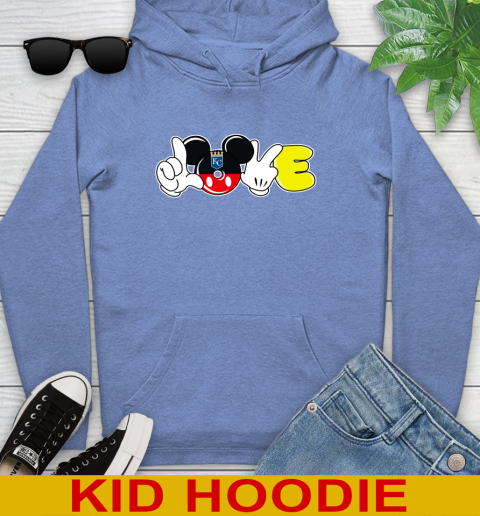 Kansas City Royals MLB Baseball Love Mickey Disney Sports Youth Hoodie 12