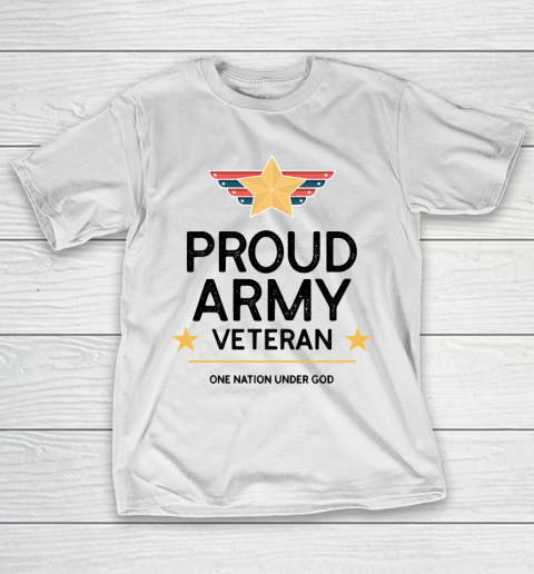 Veteran Shirt PROUD ARMY VETERAN One Nation under God T-Shirt