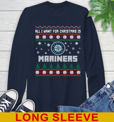 MLB All I Want For Christmas Is Seattle Mariners Baseball Sports 57