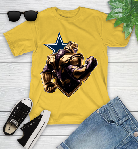 NFL Thanos Avengers Endgame Football Sports Dallas Cowboys Youth T-Shirt 8