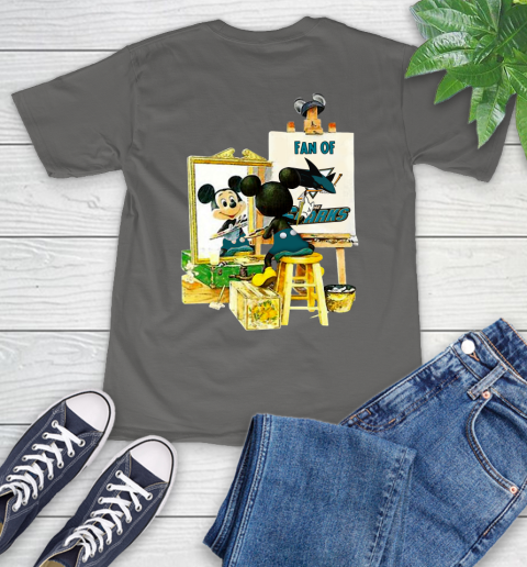 NHL Hockey San Jose Sharks Mickey Drawing Shirt 11