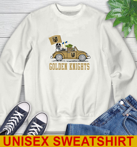 NHL Hockey Vegas Golden Knights Darth Vader Baby Yoda Driving Star Wars Shirt Sweatshirt