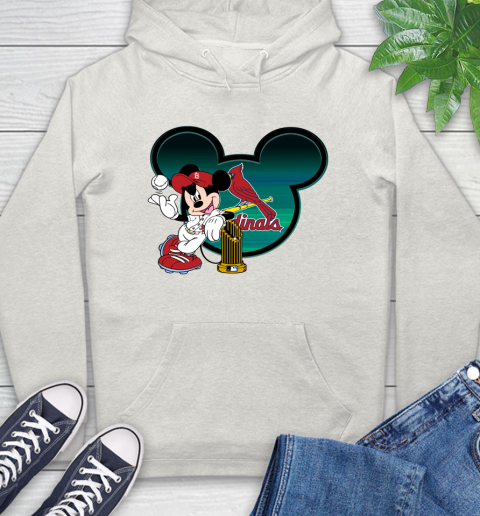 MLB St.Louis Cardinals The Commissioner's Trophy Mickey Mouse Disney Hoodie 12