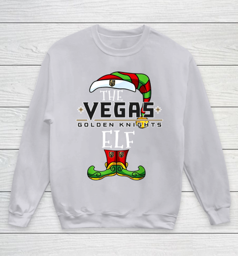 Vegas Golden Knights Christmas ELF Funny NHL Youth Sweatshirt 3