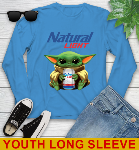 Star Wars Baby Yoda Hugs Natural Light Beer Shirt 129