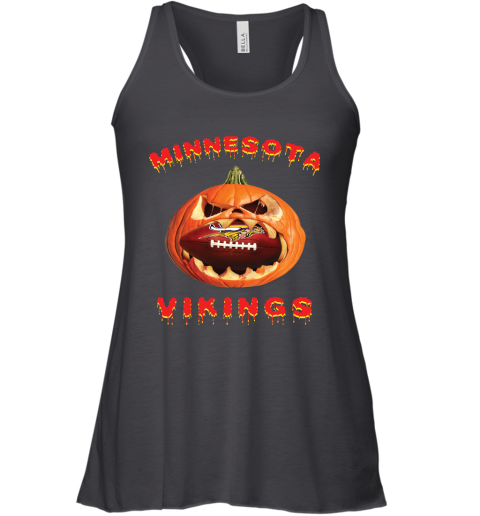 NFL Minnesota Vikings Halloween Pumpkin Football Sports u2M921NTzCY flowy tank 32 95 151514 front black