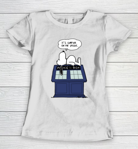 Doctor Who Shirt Snoopy Comfier On The Upside Women's T-Shirt