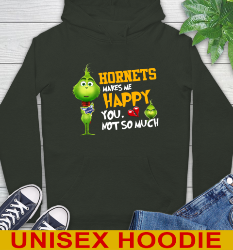 NBA Charlotte Hornets Makes Me Happy You Not So Much Grinch Basketball Sports Hoodie 12