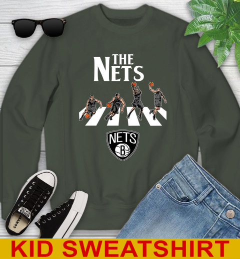 NBA Basketball Brooklyn Nets The Beatles Rock Band Shirt Youth Sweatshirt 8