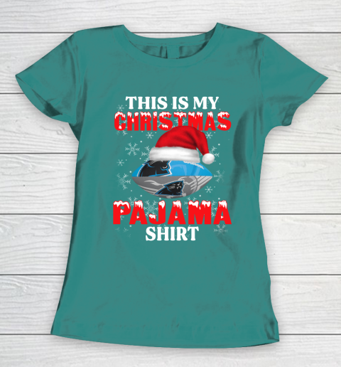 Carolina Panthers This Is My Christmas Pajama Shirt NFL Women's T-Shirt 10