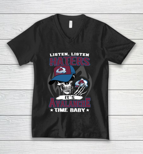 Listen Haters It is BLACKHAWKS Time Baby NHL V-Neck T-Shirt