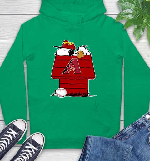 MLB Arizona Diamondbacks Snoopy Woodstock The Peanuts Movie Baseball T Shirt Hoodie 8